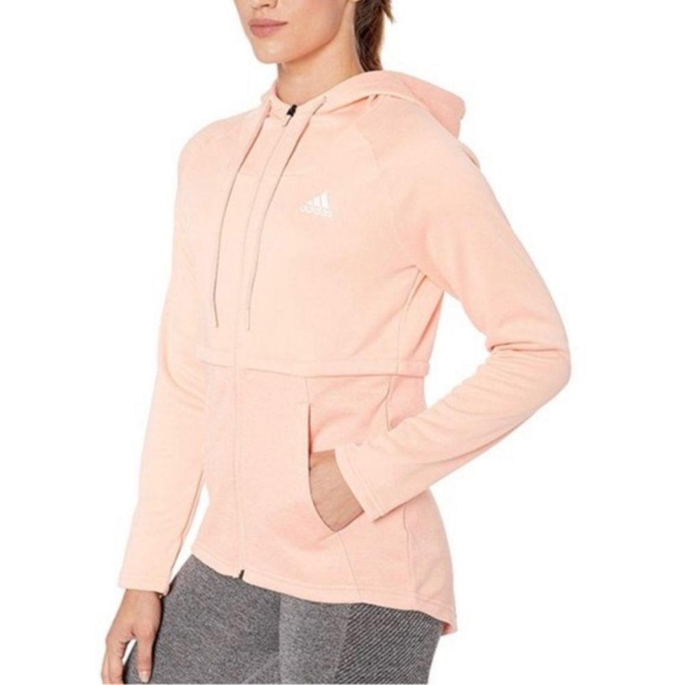 Adidas Woman’s Hooded Coral‎ Zippie Jacket, Size Small
